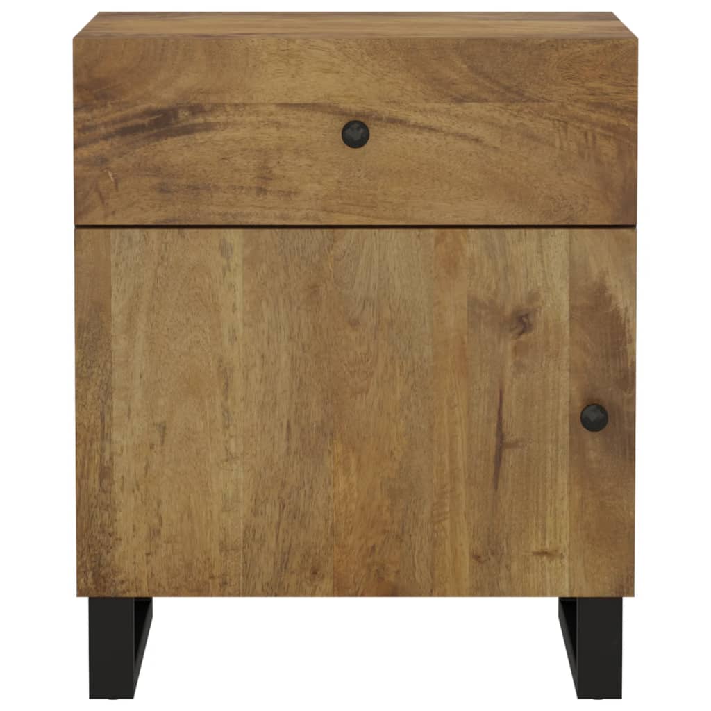 vidaXL Mesita de noche madera mango madera contrachapada 50x33x60 cm