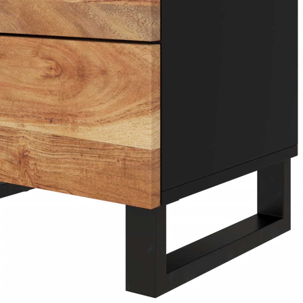 vidaXL Mesita de noche madera acacia madera contrachapada 50x33x62 cm