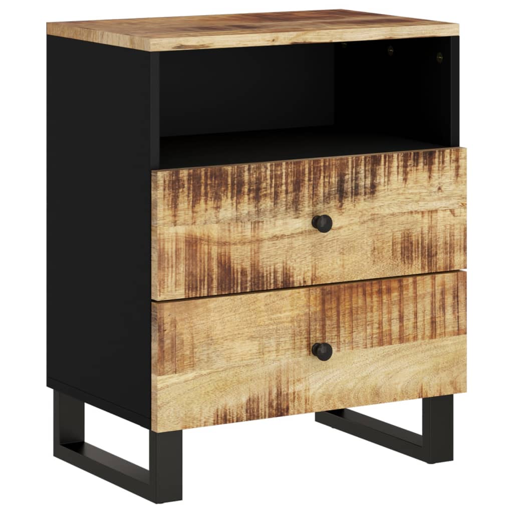 vidaXL Mesita de noche madera mango madera contrachapada 50x33x62 cm