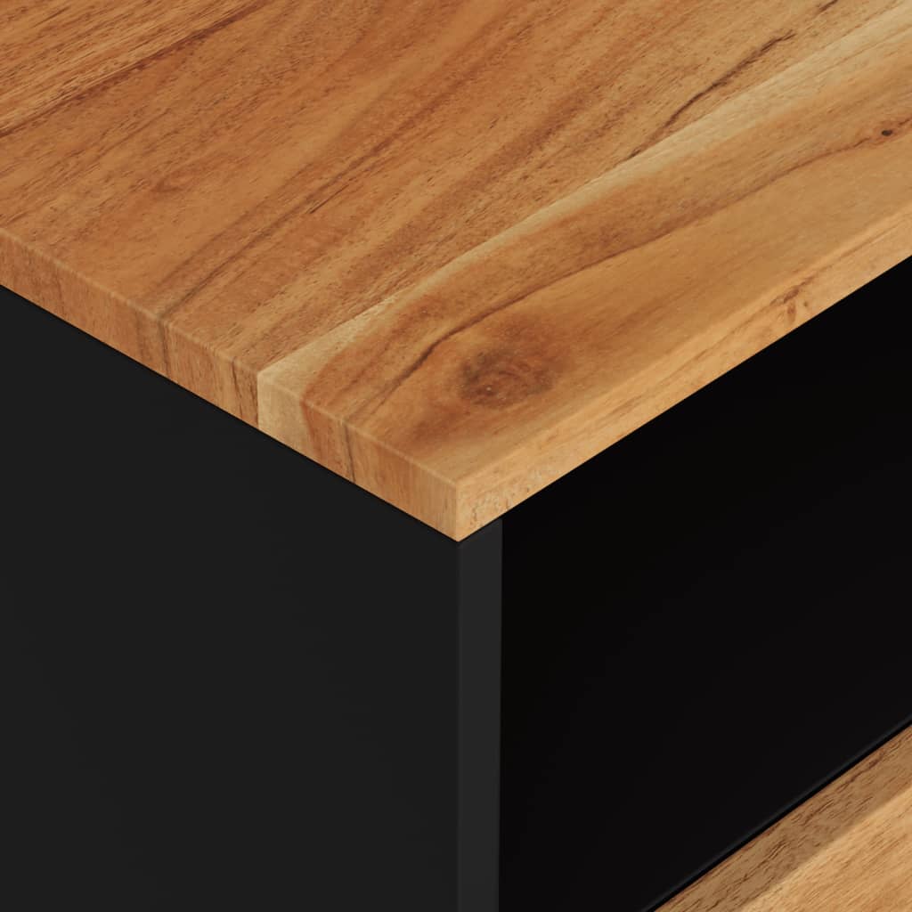 vidaXL Mesita de noche madera acacia madera contrachapada 50x33x62 cm