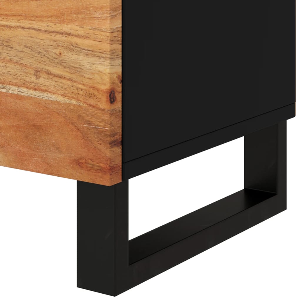 vidaXL Mesita de noche madera acacia madera contrachapada 50x33x62 cm