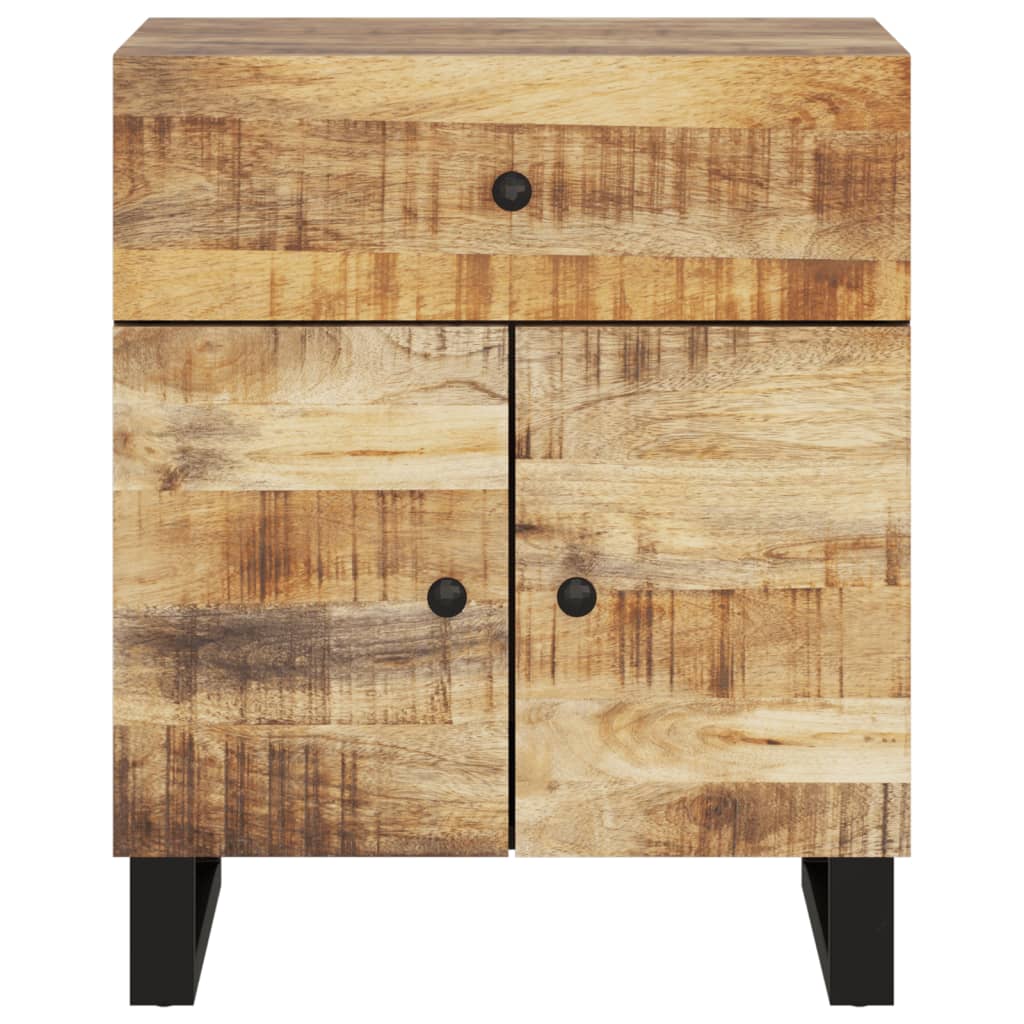 vidaXL Mesita de noche madera mango madera contrachapada 50x33x60 cm