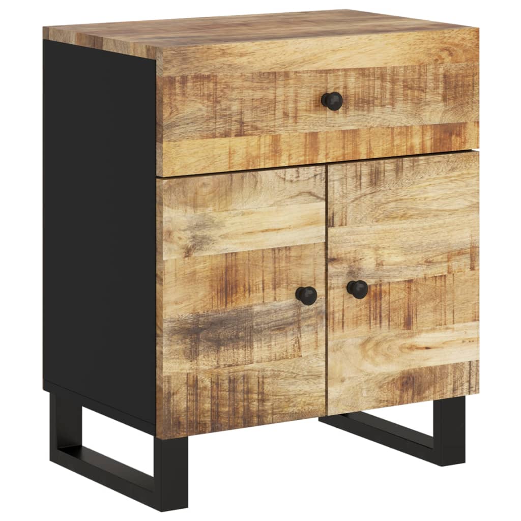 vidaXL Mesita de noche madera mango madera contrachapada 50x33x60 cm