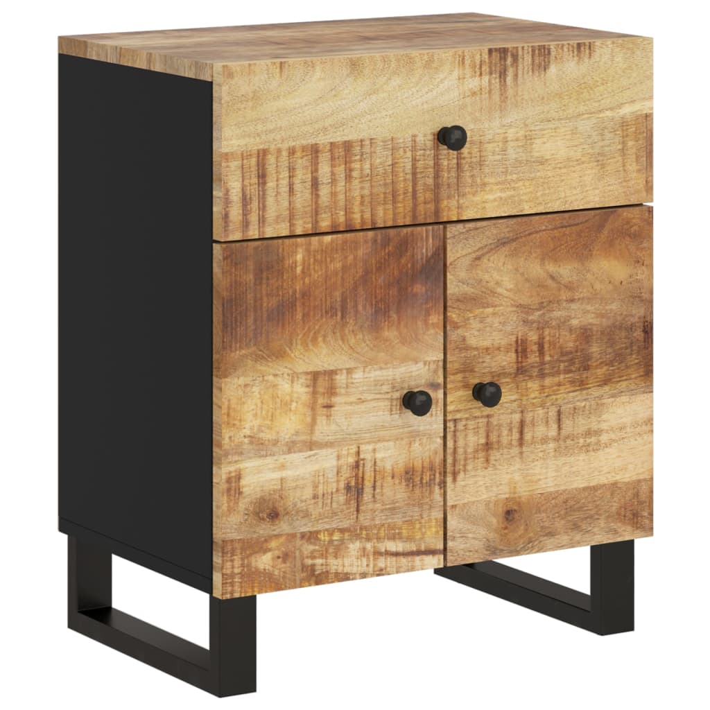 vidaXL Mesita de noche madera mango madera contrachapada 50x33x60 cm