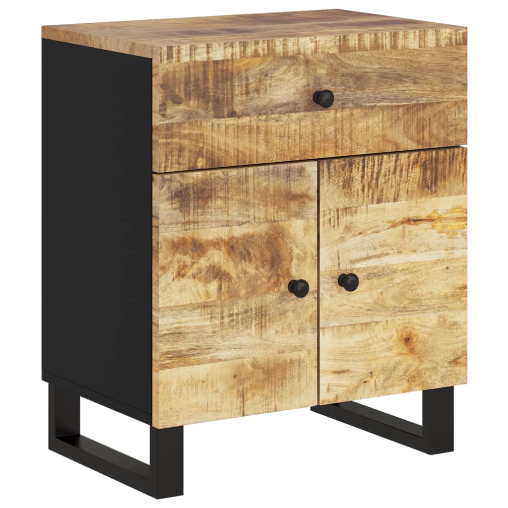 vidaXL Mesita de noche madera mango madera contrachapada 50x33x60 cm