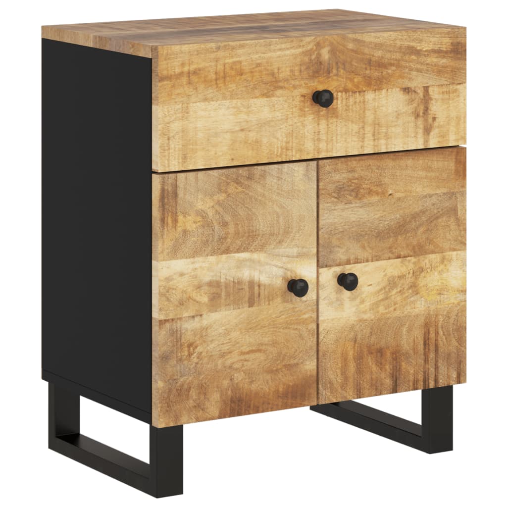 vidaXL Mesita de noche madera mango madera contrachapada 50x33x60 cm