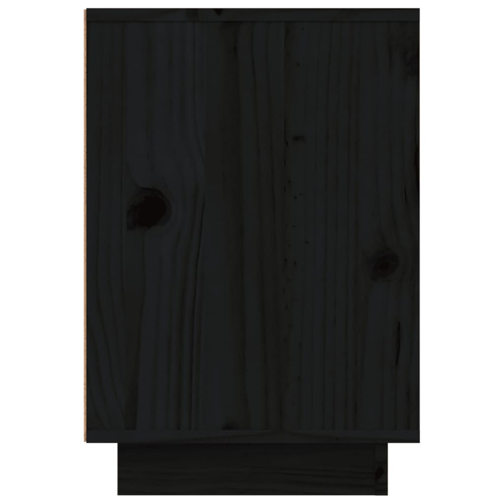 vidaXL Mesitas de noche 2 uds madera maciza de pino negro 50x34x50 cm