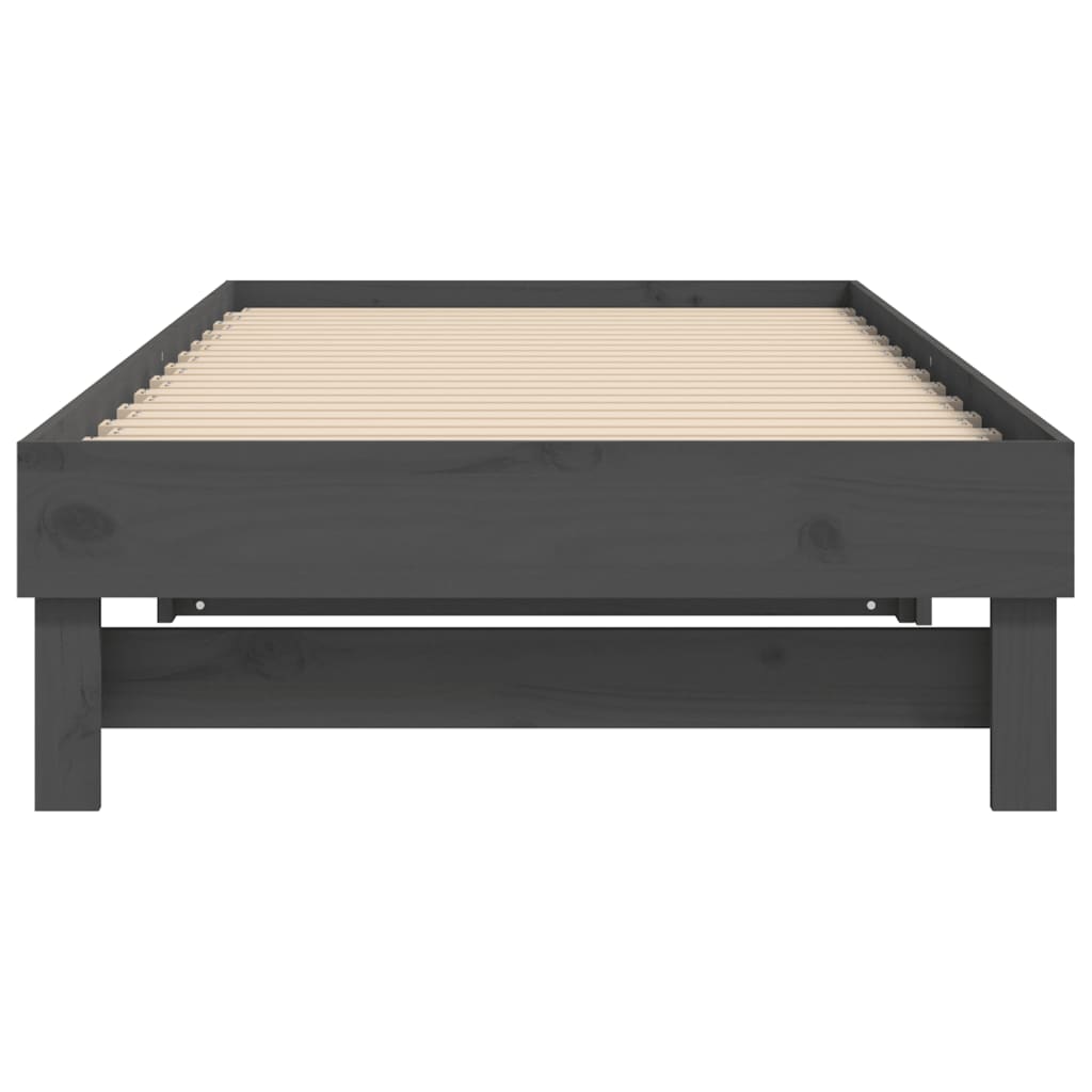 vidaXL Sofá cama extraíble sin colchón gris 2x(90x200) cm