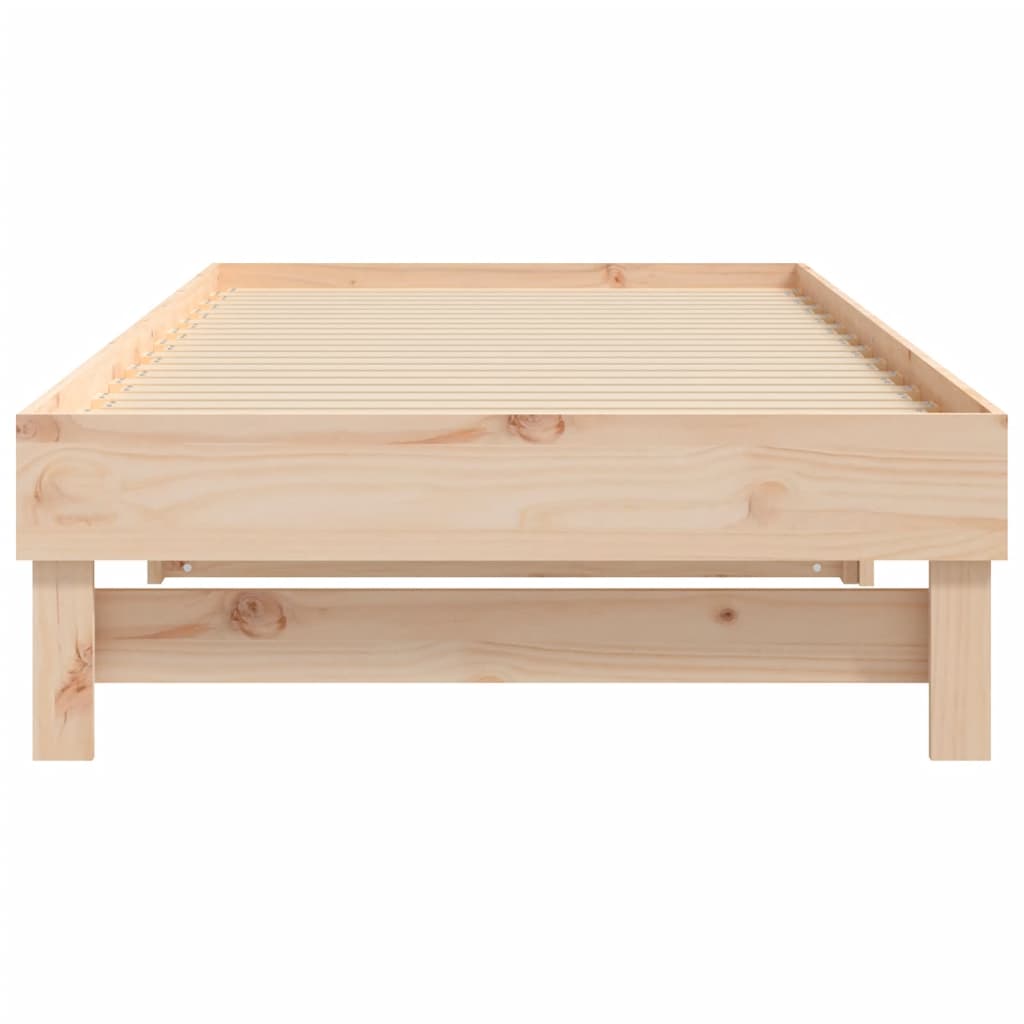 vidaXL Sofá cama extraíble madera maciza de pino 2x(80x200) cm