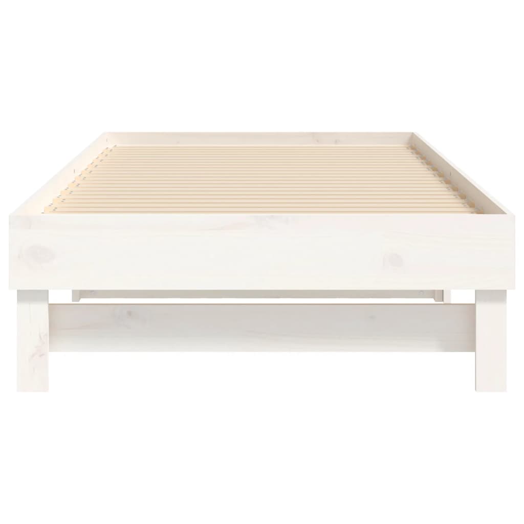 vidaXL Sofá cama extraíble sin colchón blanco 2x(90x190) cm