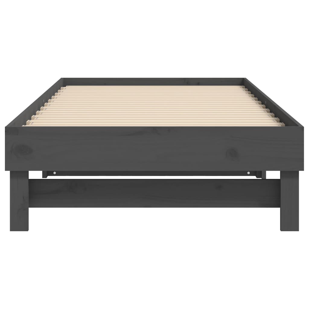 vidaXL Sofá cama extraíble sin colchón gris 2x(90x190) cm