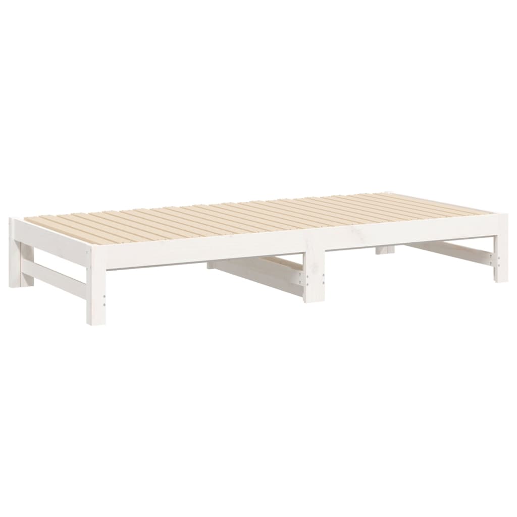 vidaXL Sofá cama extraíble sin colchón blanco 2x(90x190) cm