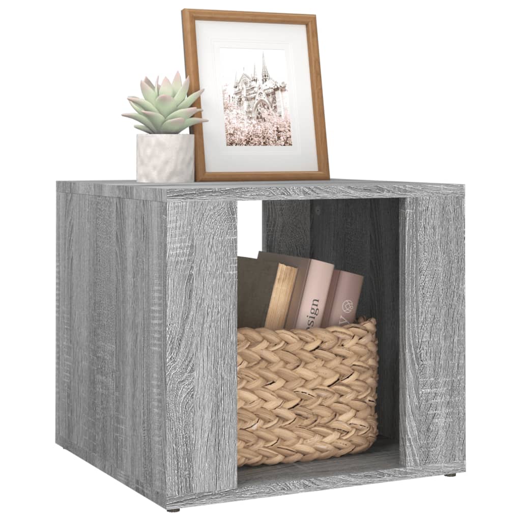 vidaXL Mesita de noche madera contrachapada gris Sonoma 41x40x36 cm