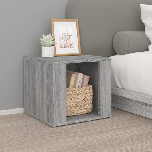 vidaXL Mesita de noche madera contrachapada gris Sonoma 41x40x36 cm