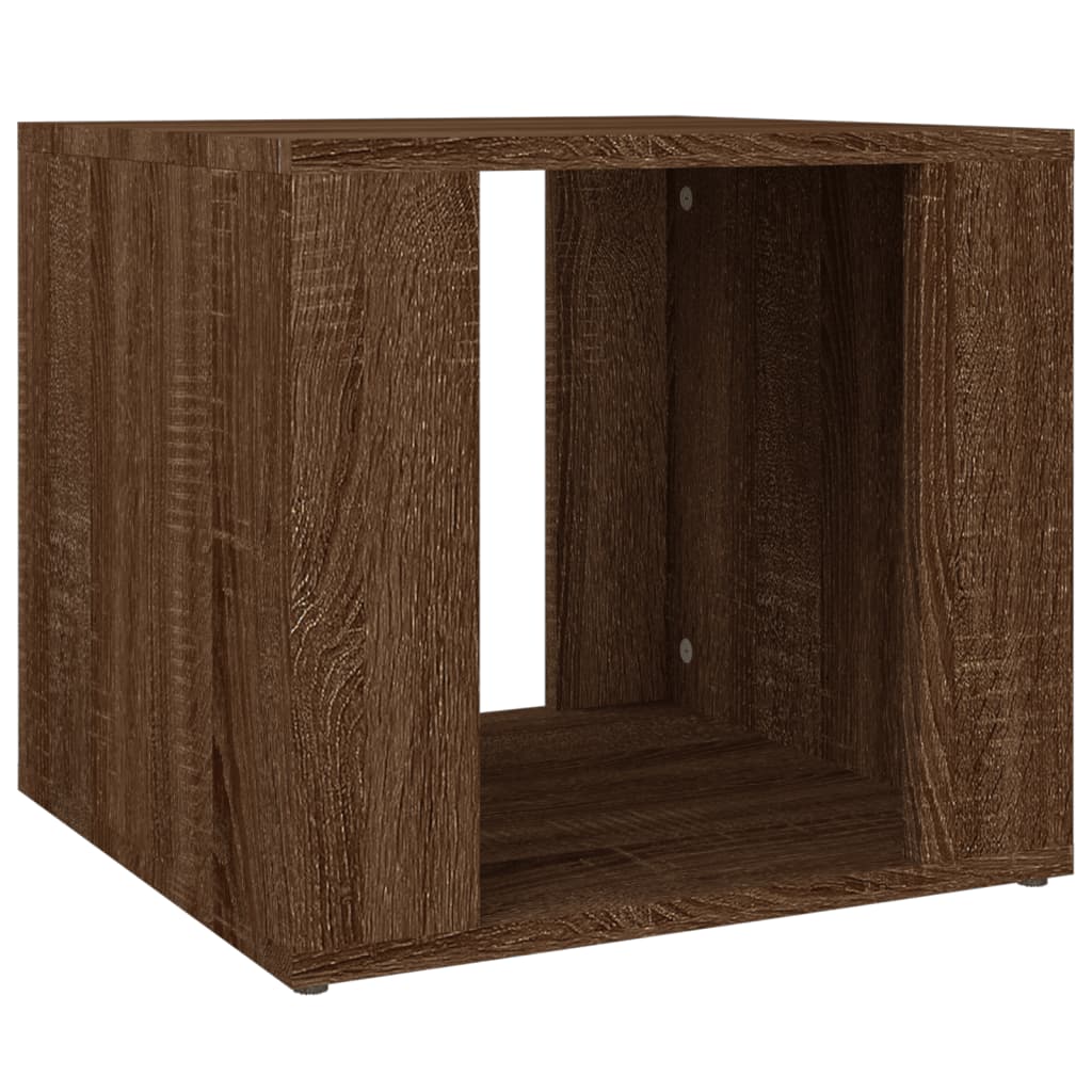 vidaXL Mesita de noche madera contrachapada roble marrón 41x40x36 cm