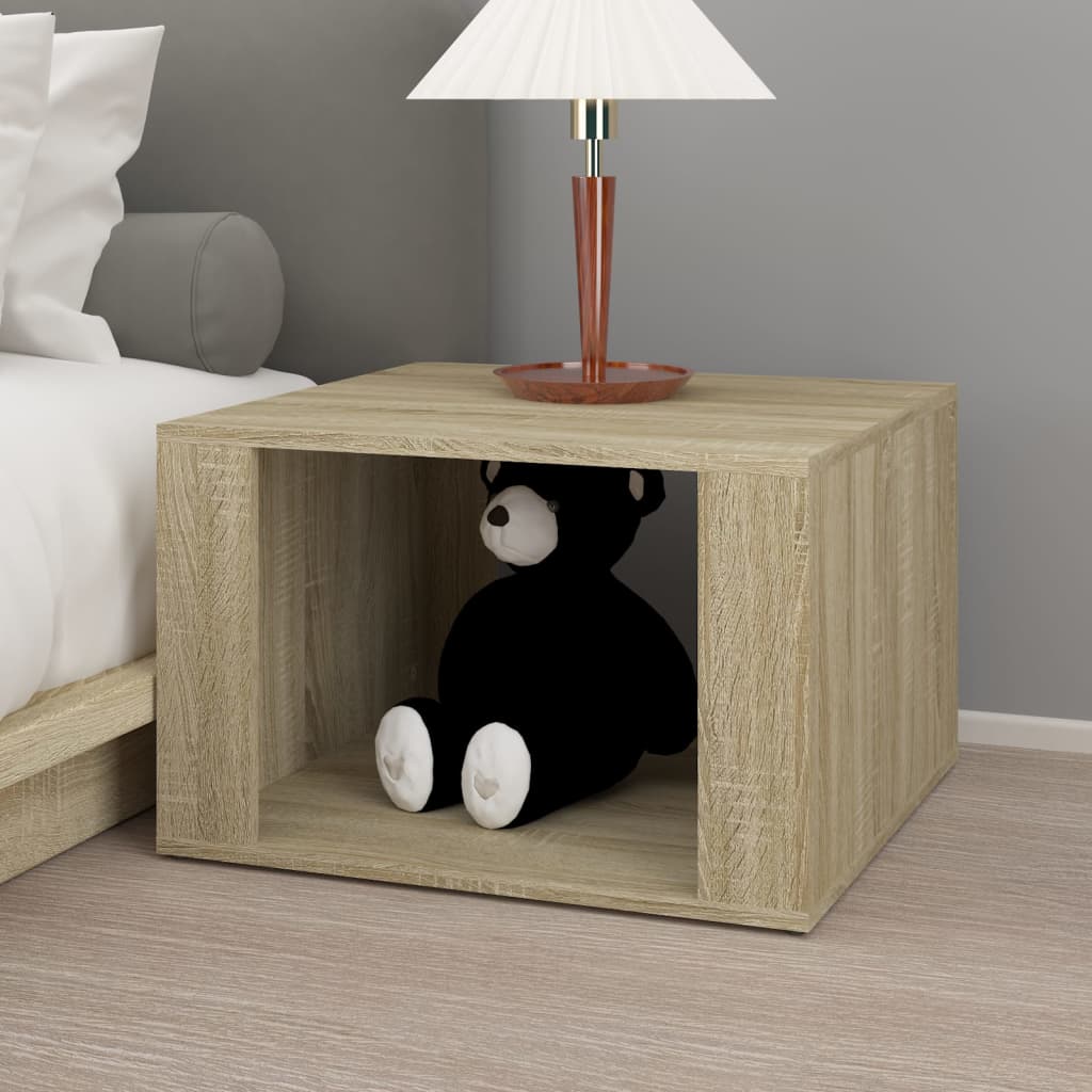 vidaXL Mesita de noche madera contrachapada roble Sonoma 57x55x36 cm