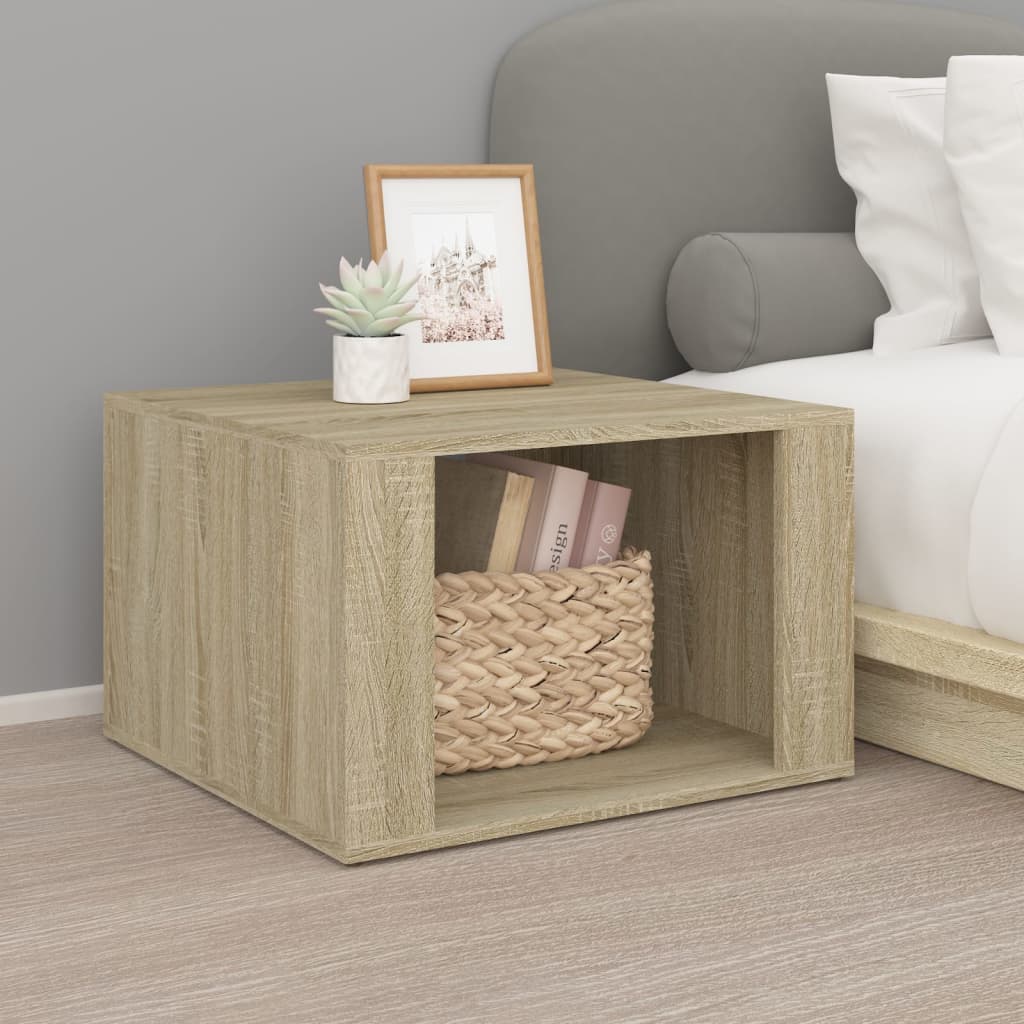 vidaXL Mesita de noche madera contrachapada roble Sonoma 57x55x36 cm