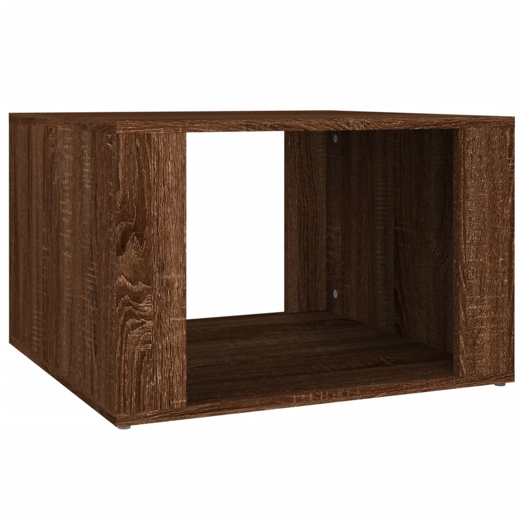 vidaXL Mesita de noche madera contrachapada marrón roble 57x55x36 cm