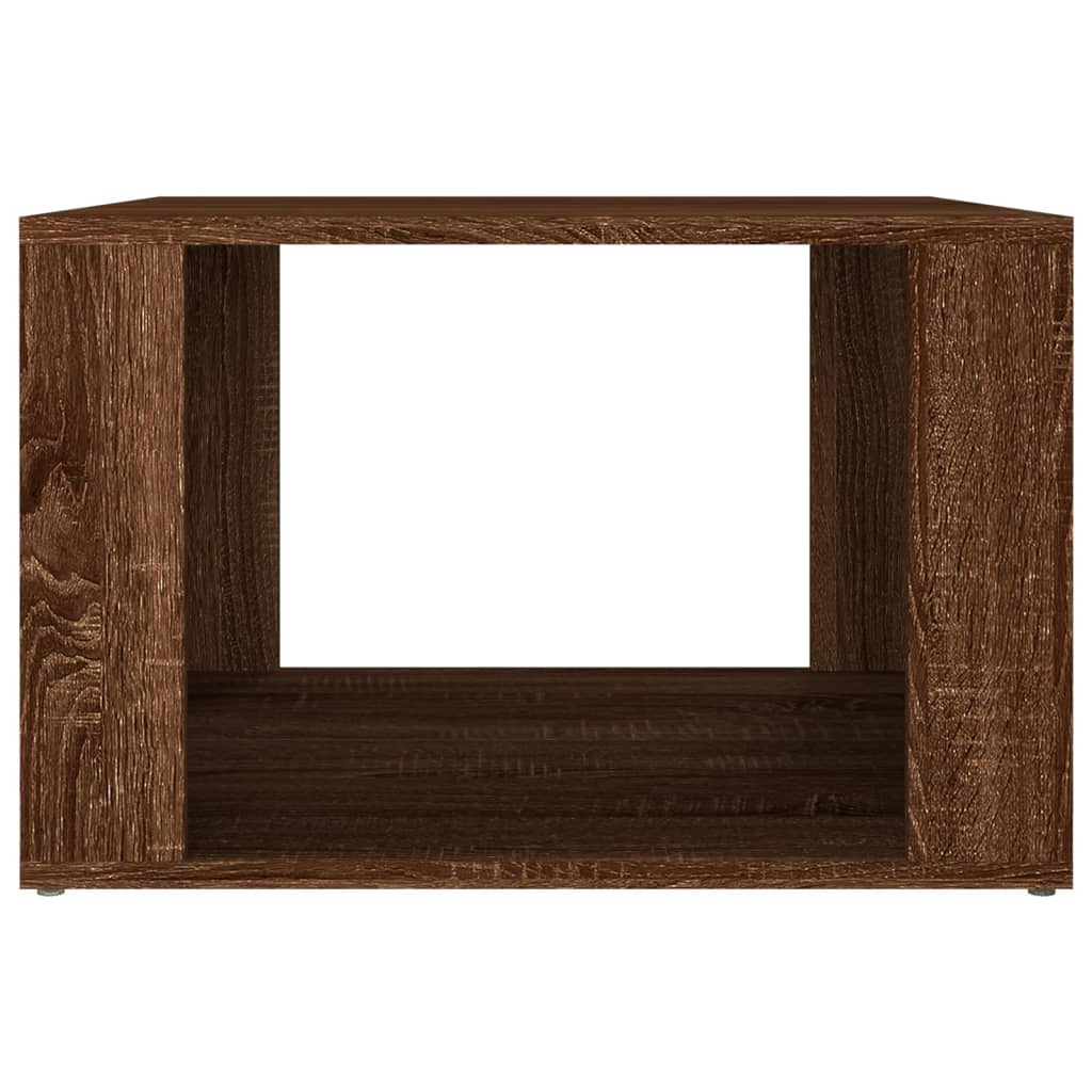 vidaXL Mesita de noche madera contrachapada marrón roble 57x55x36 cm