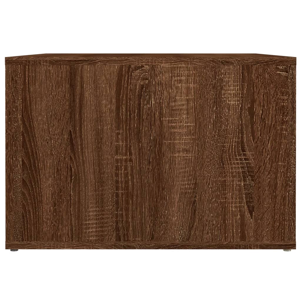 vidaXL Mesita de noche madera contrachapada marrón roble 57x55x36 cm