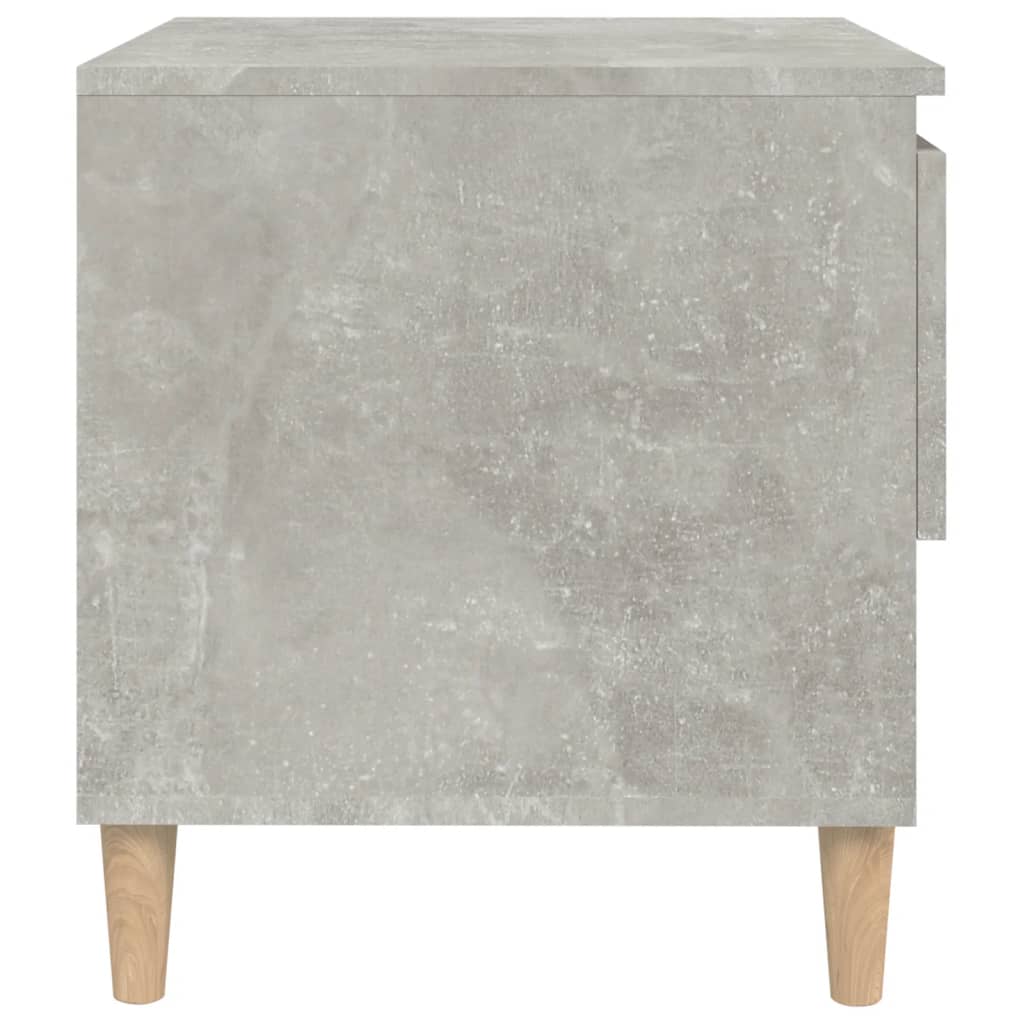 vidaXL Mesita de noche madera contrachapada gris hormigón 50x46x50 cm