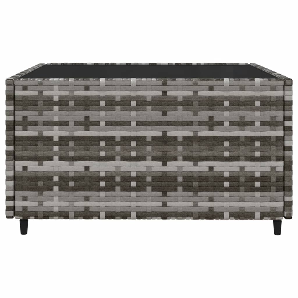 vidaXL Set de muebles de jardín 4 pzas y cojines ratán sintético gris