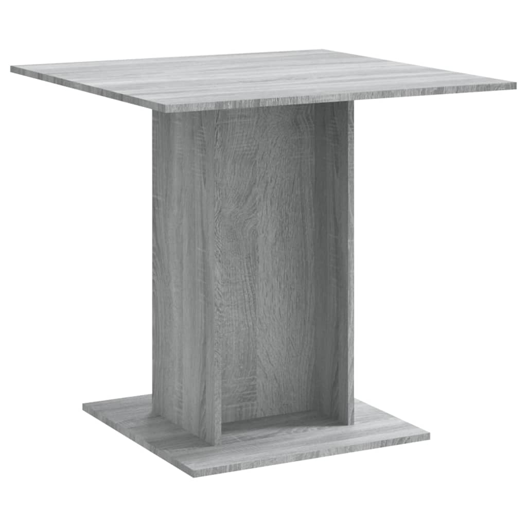 vidaXL Mesa de comedor madera contrachapada gris Sonoma 80x80x75 cm