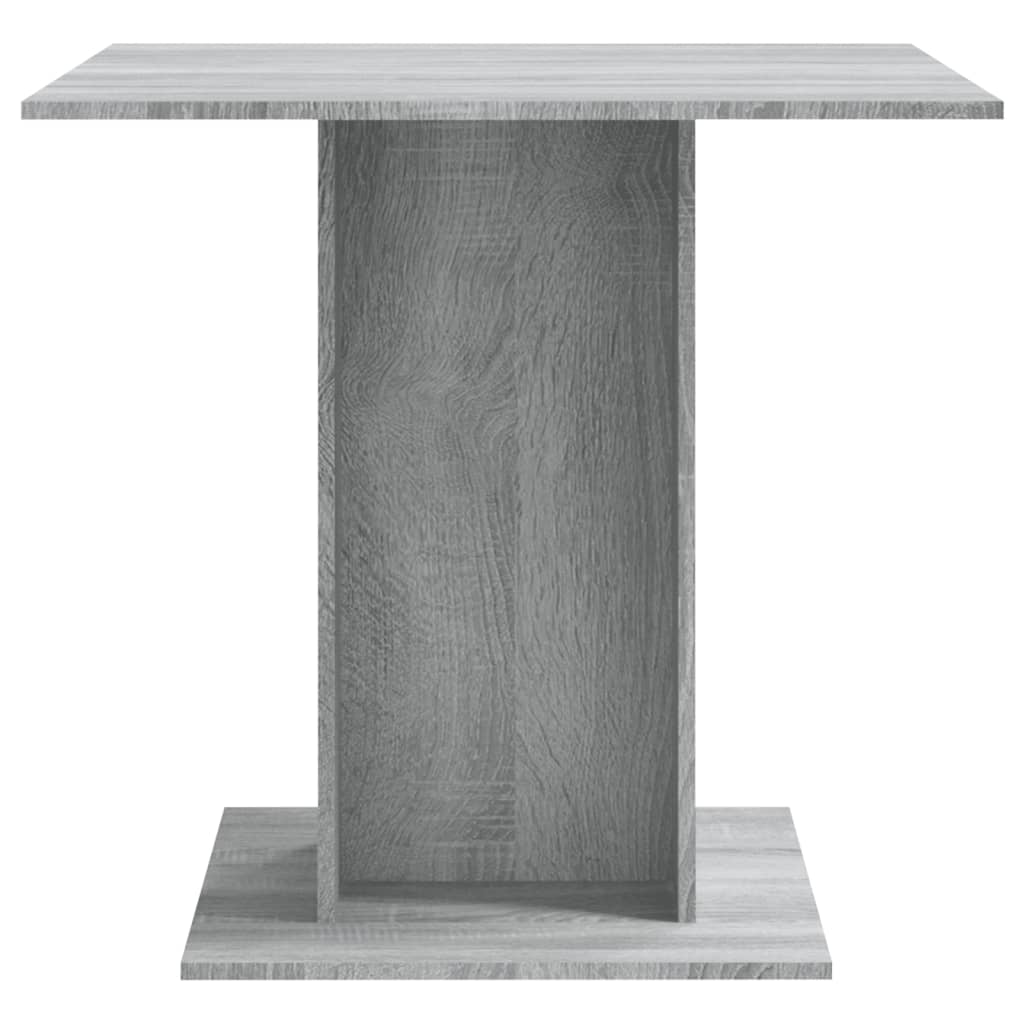 vidaXL Mesa de comedor madera contrachapada gris Sonoma 80x80x75 cm