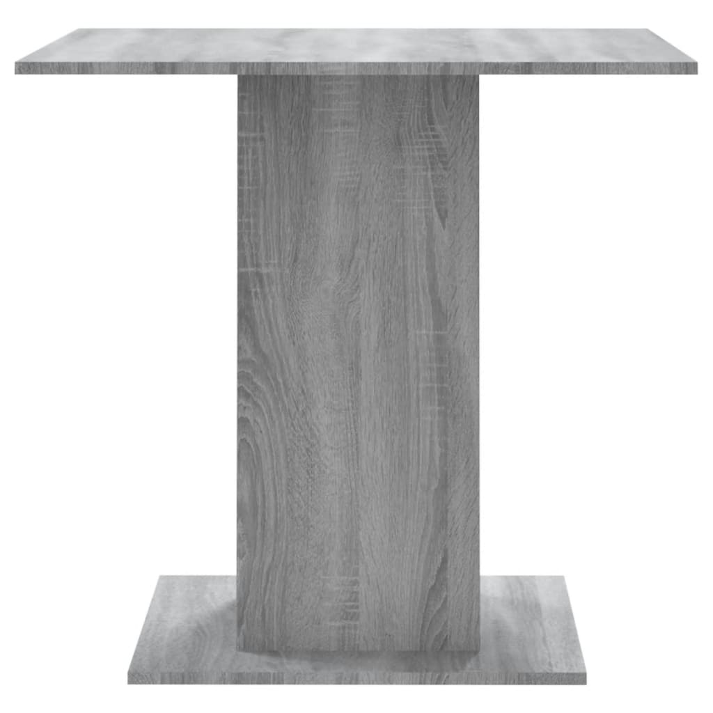 vidaXL Mesa de comedor madera contrachapada gris Sonoma 80x80x75 cm