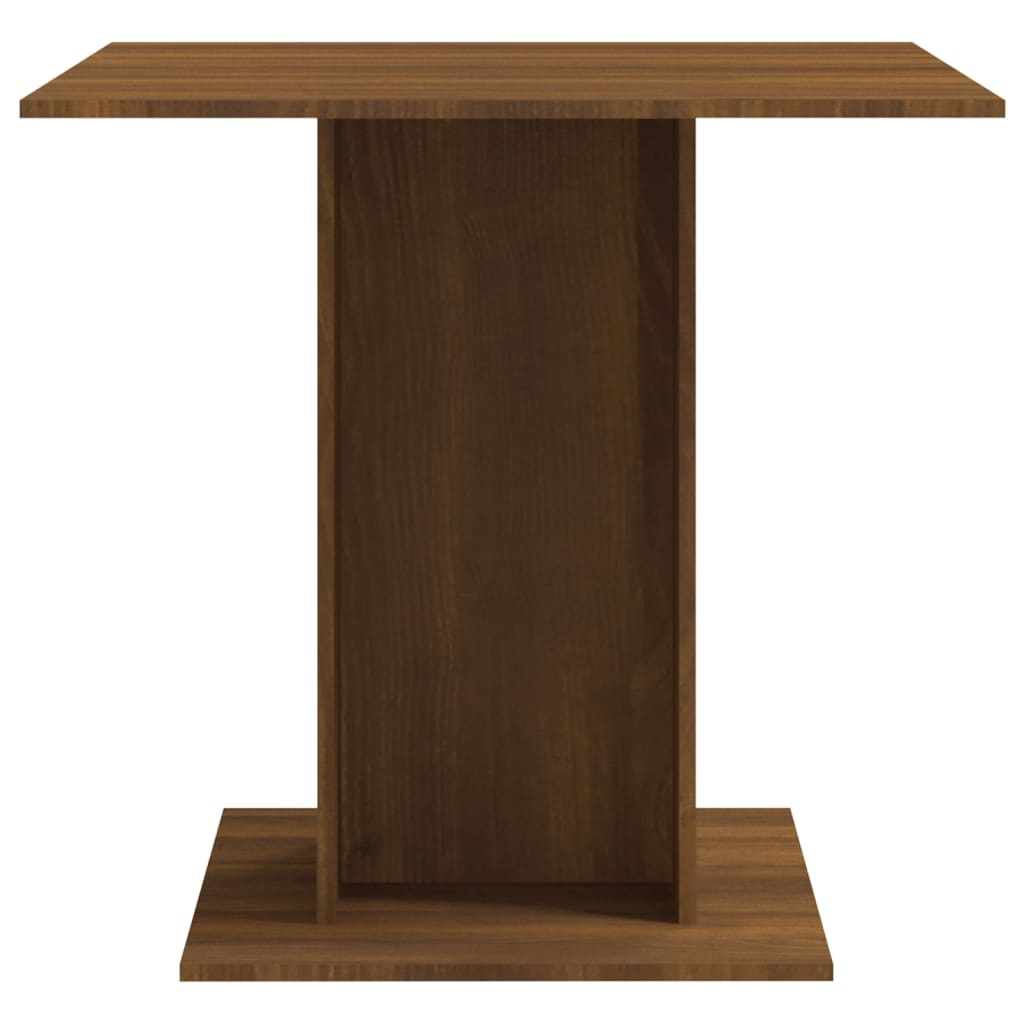 vidaXL Mesa de comedor madera contrachapada roble marrón 80x80x75 cm