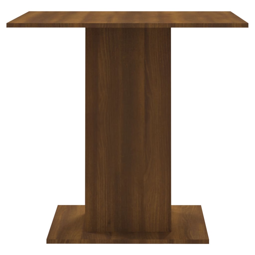 vidaXL Mesa de comedor madera contrachapada roble marrón 80x80x75 cm