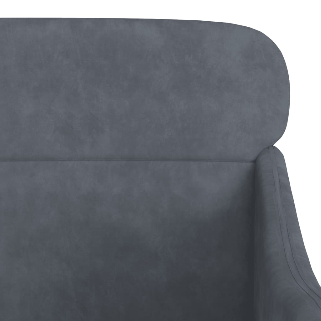 vidaXL Sillón de terciopelo gris oscuro 63x76x80 cm