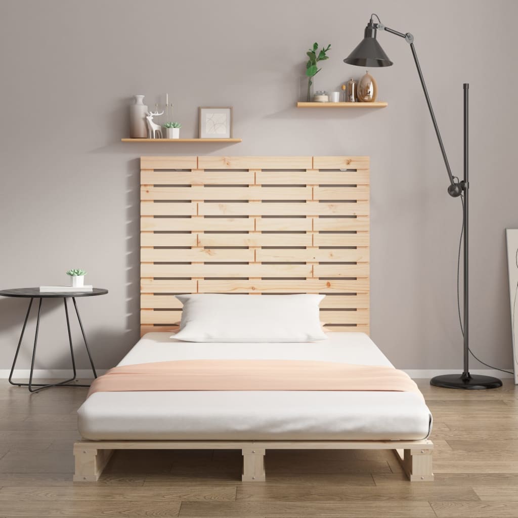 vidaXL Cabecero de cama de pared madera maciza de pino 106x3x91,5 cm