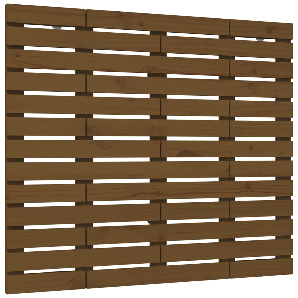 vidaXL Cabecero cama pared madera maciza pino marrón miel 106x3x91,5cm