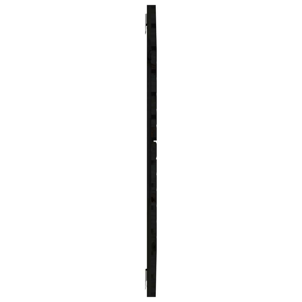 vidaXL Cabecero de cama de pared madera maciza pino negro 96x3x91,5 cm