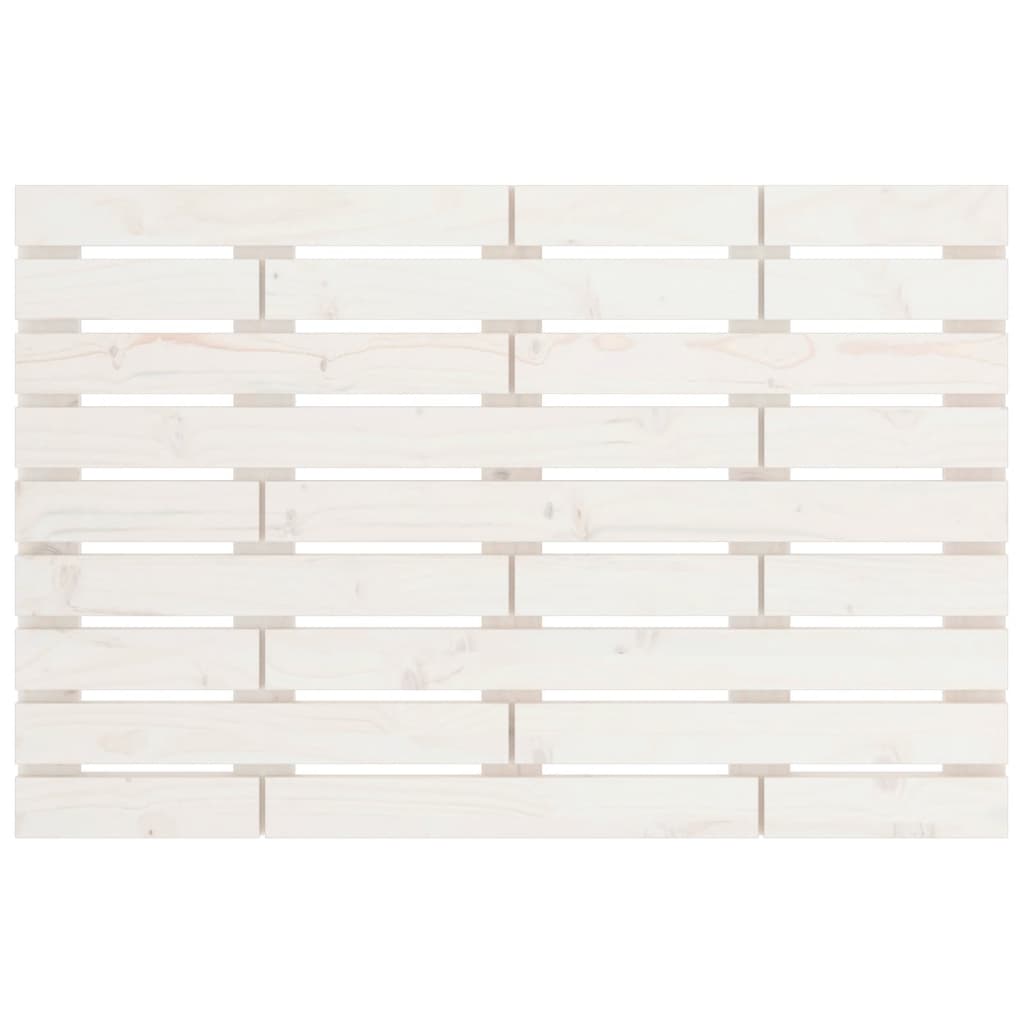 vidaXL Cabecero de cama de pared madera maciza pino blanco 96x3x63 cm