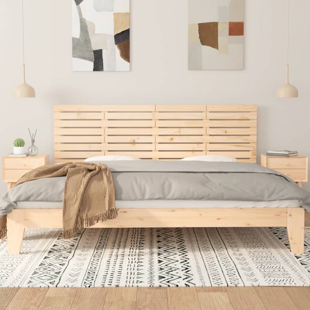 vidaXL Cabecero de cama de pared madera maciza de pino 186x3x63 cm