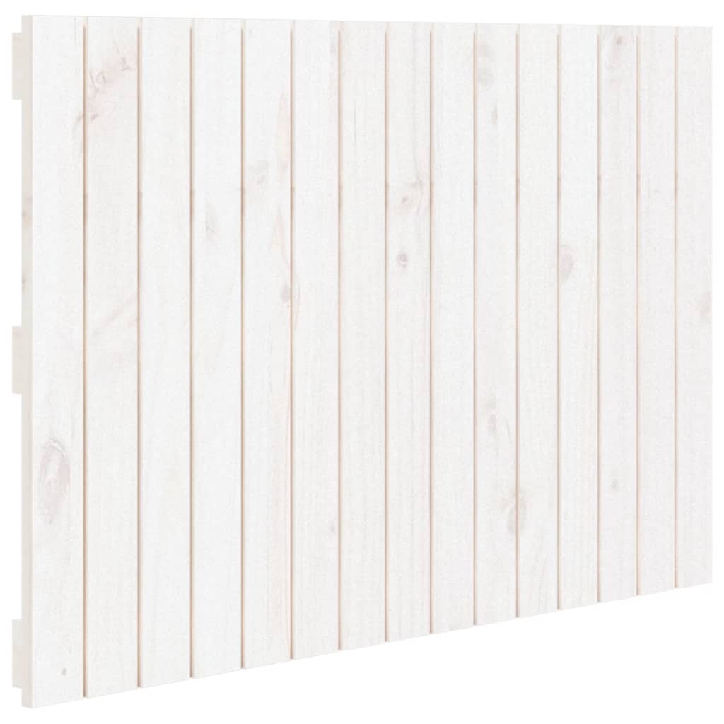 vidaXL Cabecero de cama pared madera maciza pino blanco 95,5x3x60 cm