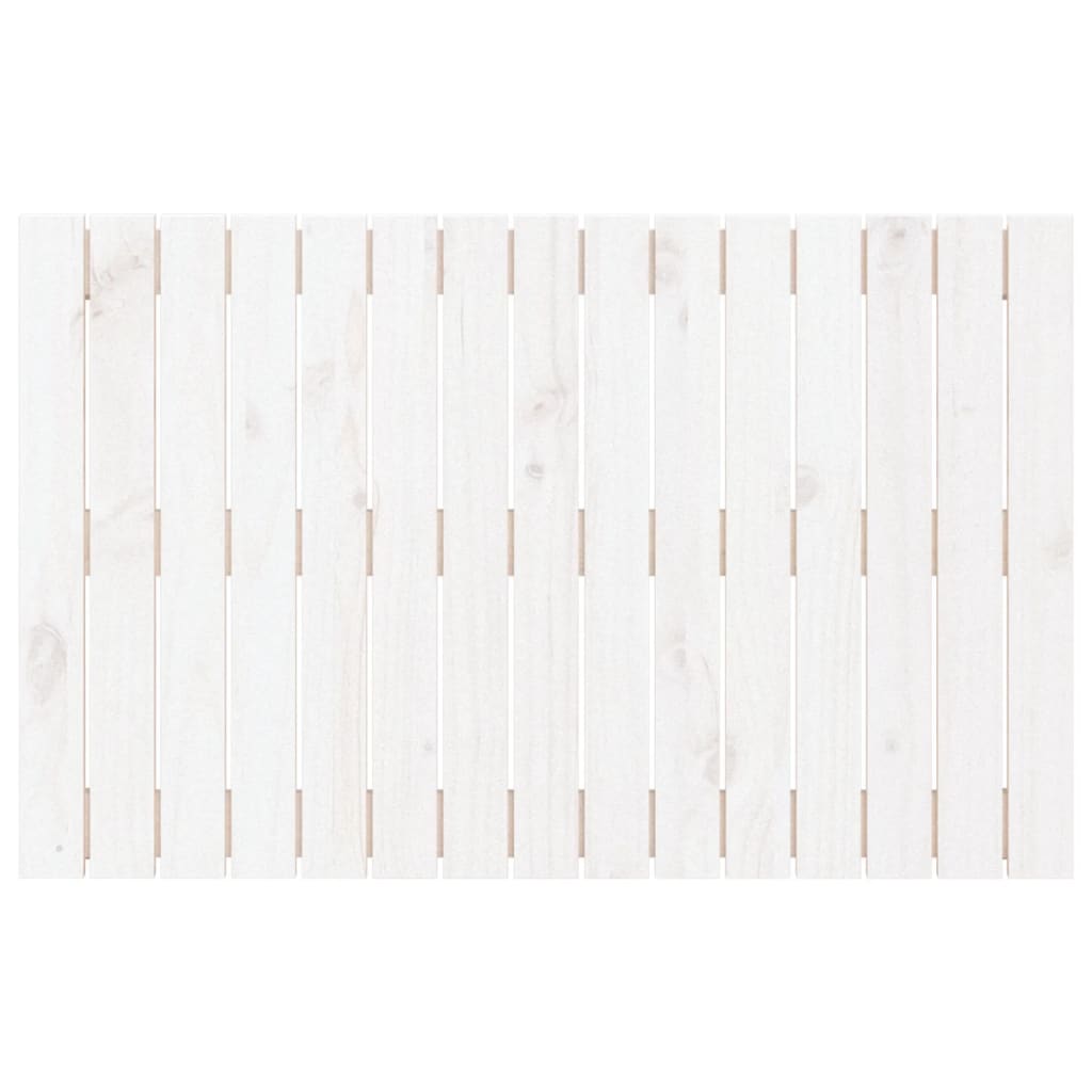 vidaXL Cabecero de cama pared madera maciza pino blanco 95,5x3x60 cm