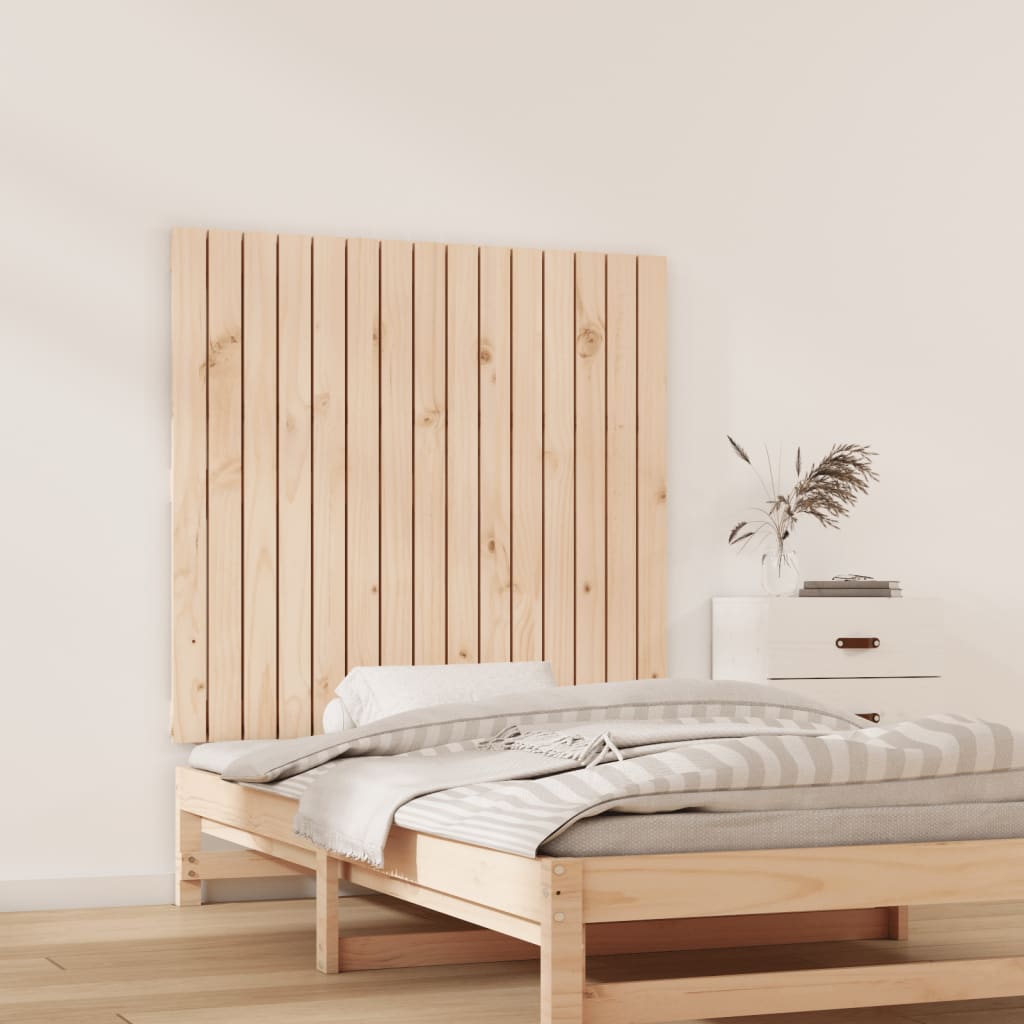 vidaXL Cabecero de cama de pared madera maciza de pino 95,5x3x90 cm