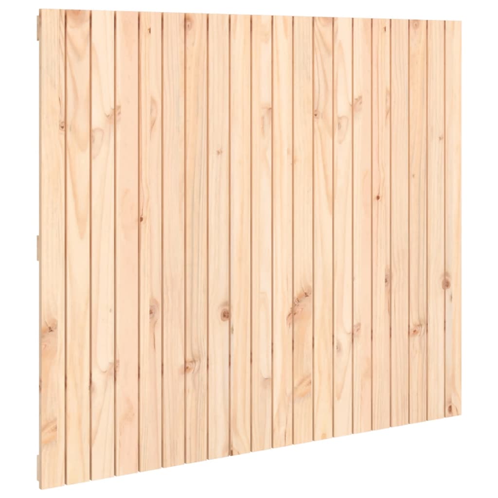 vidaXL Cabecero de cama de pared madera maciza de pino 127,5x3x110 cm