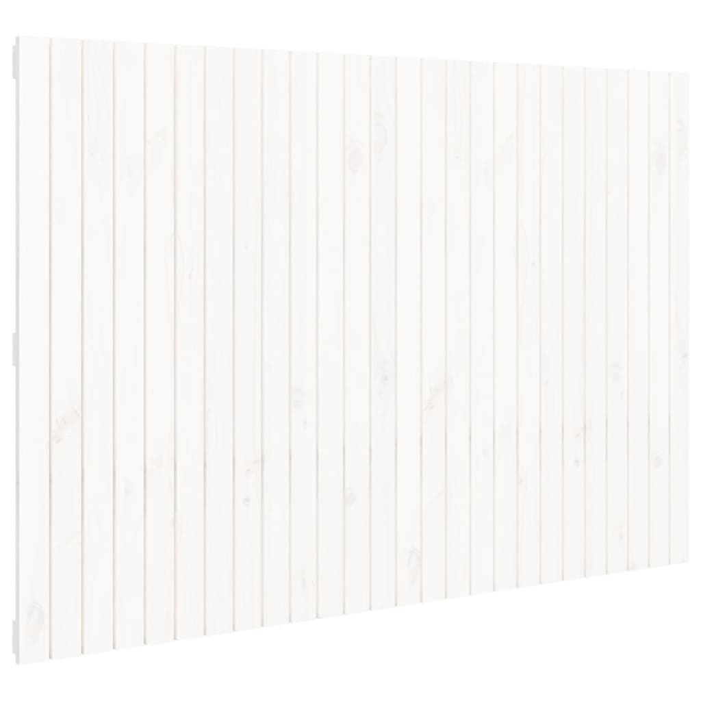 vidaXL Cabecero de cama de pared madera maciza pino blanco 166x3x110cm