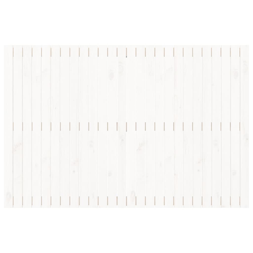 vidaXL Cabecero de cama de pared madera maciza pino blanco 166x3x110cm