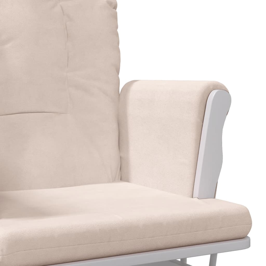 vidaXL Sillón de lactancia con taburete tela gris claro