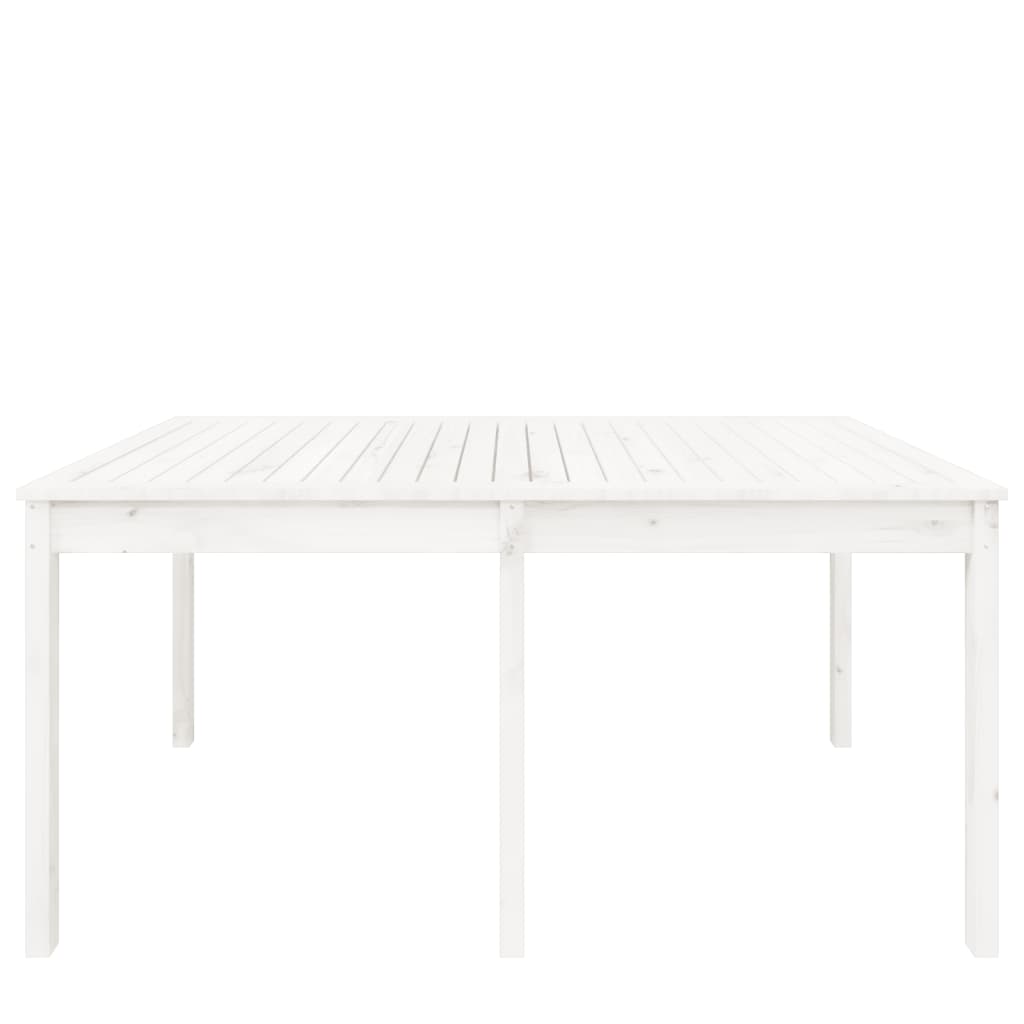 vidaXL Mesa de jardín madera maciza pino blanco 159,5x82,5x76 cm