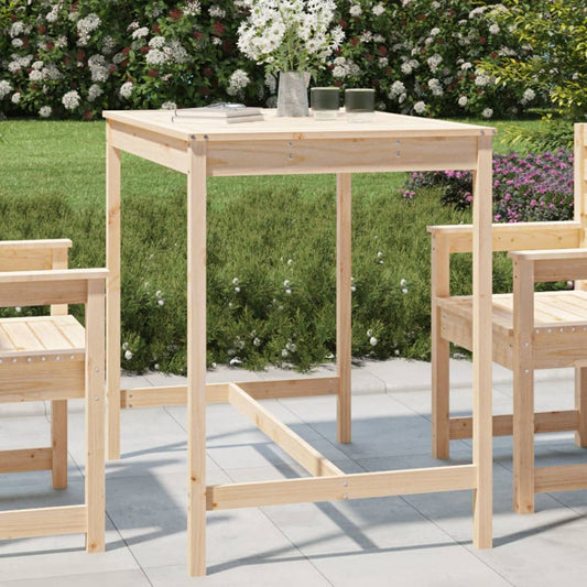 vidaXL Mesa de jardín madera maciza de pino 121x82,5x110 cm