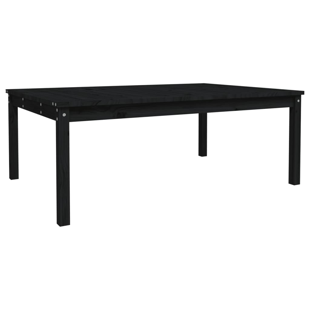 vidaXL Mesa de jardín madera maciza pino negro 121x82,5x45 cm