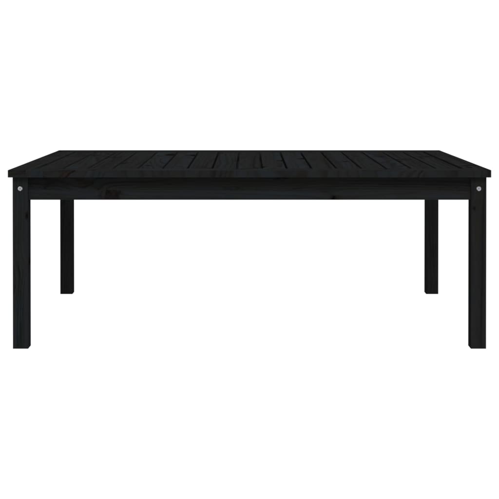 vidaXL Mesa de jardín madera maciza pino negro 121x82,5x45 cm