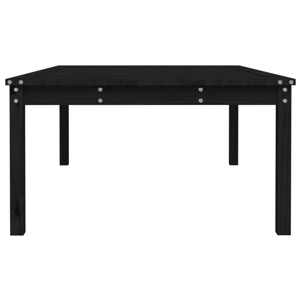 vidaXL Mesa de jardín madera maciza pino negro 121x82,5x45 cm