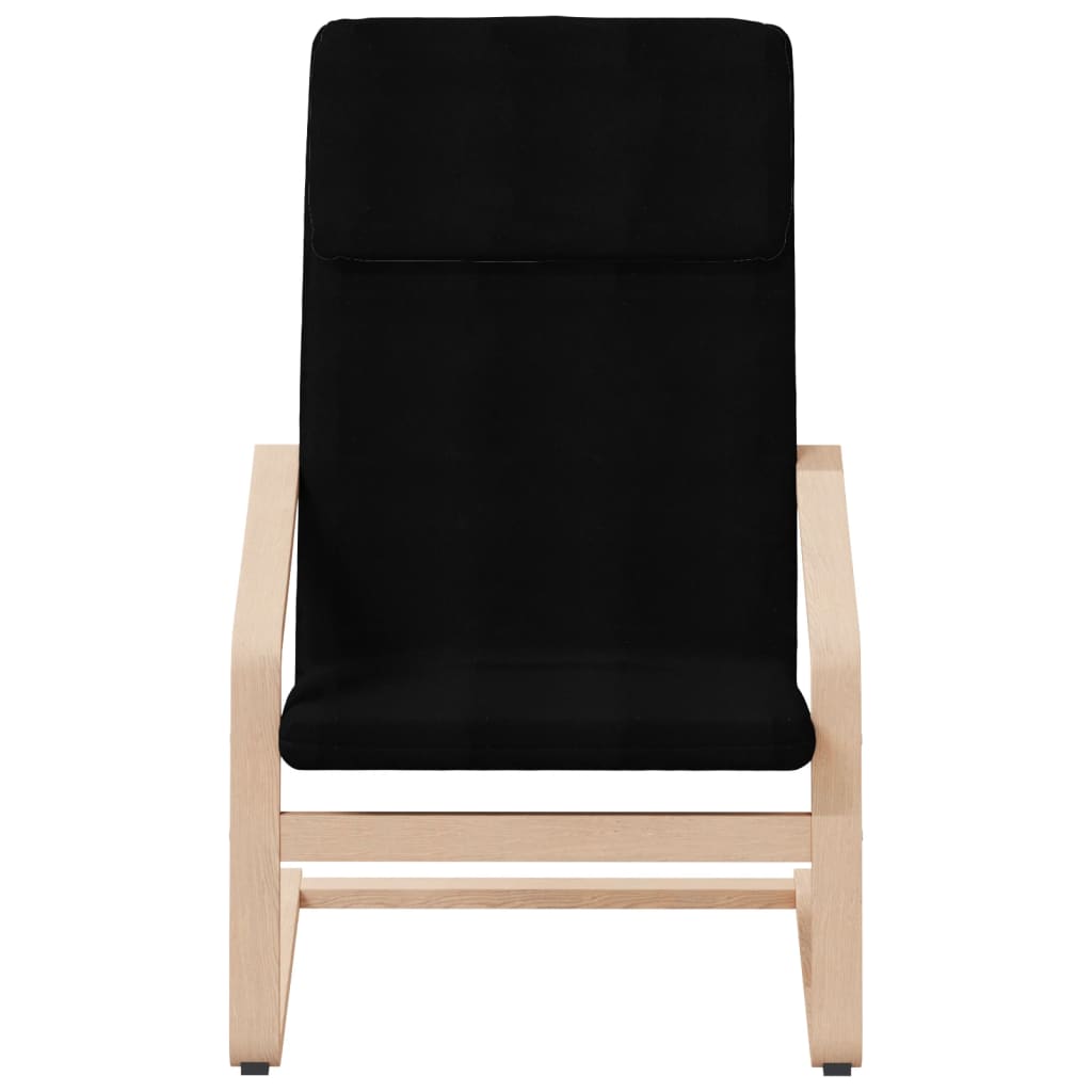 vidaXL Sillón de relax con taburete tela negro